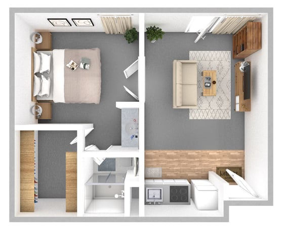 CTRL - Black Cherry 1 br 500 sq ft