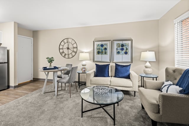 Chateau-Ridgeland-031 Living Room in our One-Bedroom Apartment Home